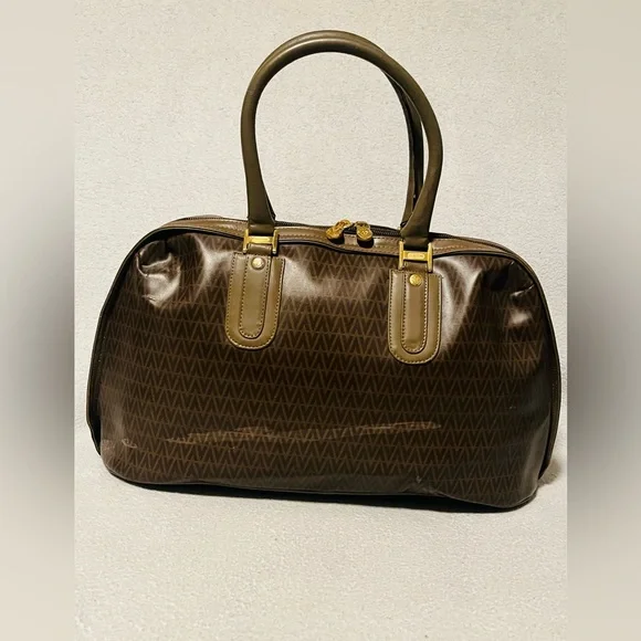 Mario Valentino Monogram Leather Handbag - Picture 3 of 13